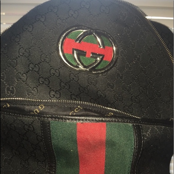 Green,black,& red Gucci backpack - Picture 2 of 2